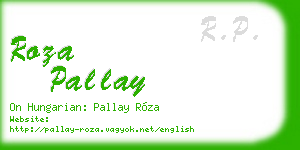 roza pallay business card